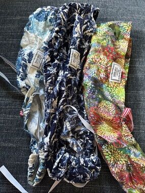 Blue Sky scrub ponytail hat (lot of 3)